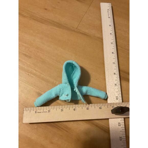 MGA LOL Surptise Miniature Light Blue Teddy Bear Hoodie Jacket With Zipper & Hoo - Picture 3 of 3